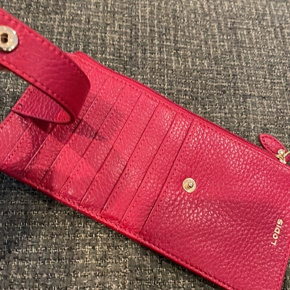 Lodis red leather wallet - Picture 3 of 7